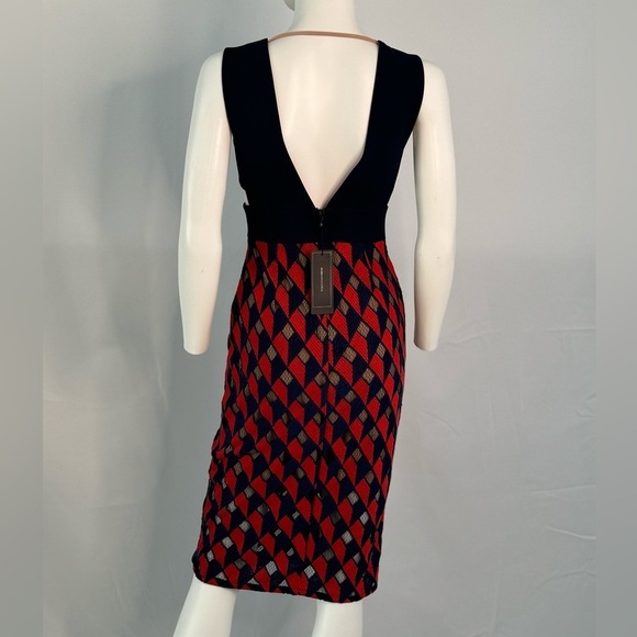 BCBG MaxAzria  Rosalina Woven V-Neck Peplum Dress Size 0 NWT - Picture 6 of 16